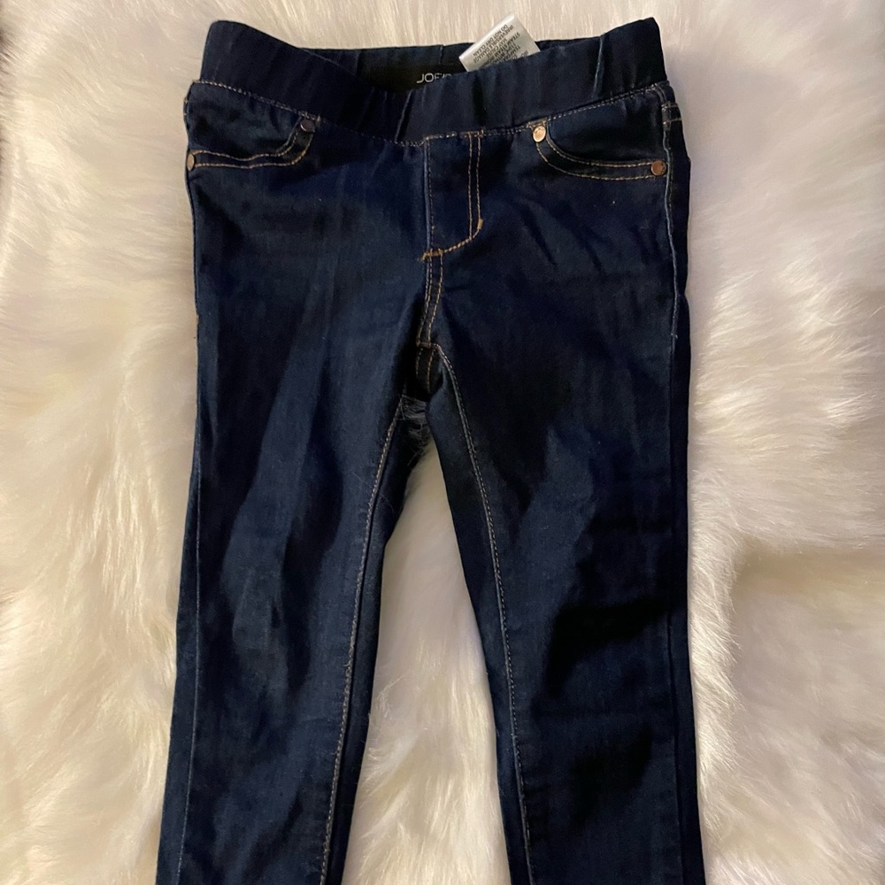 Joe's Jeans with elastic waistband perfect for changing a fussy toddler